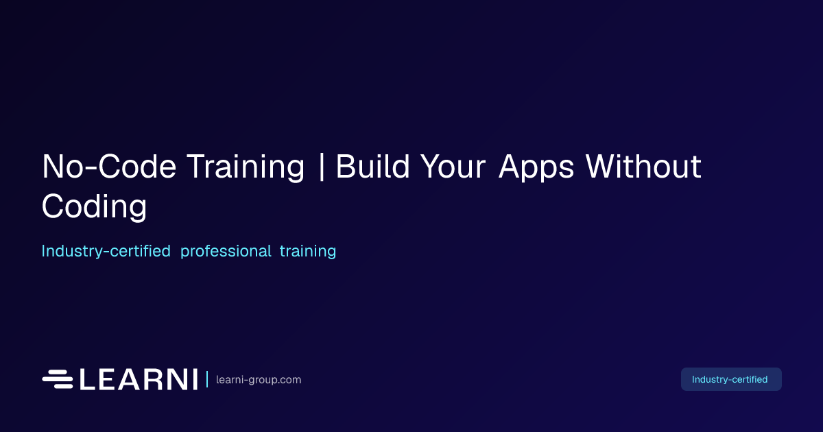 No-Code Training | Build Your Apps Without Coding | Learni