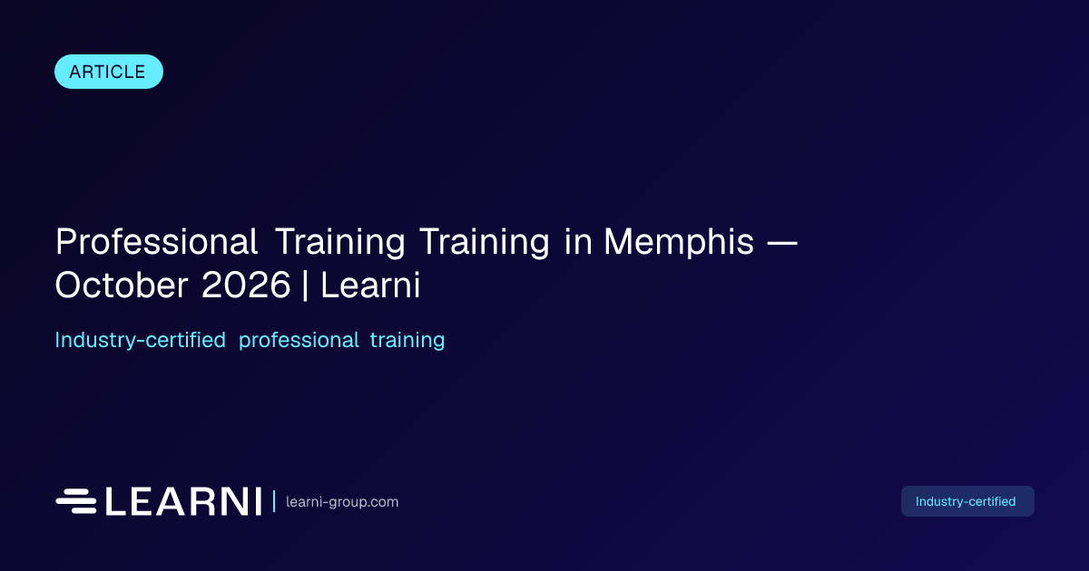 Professional Training in Memphis Oct 2026 | Learni| Learni Blog