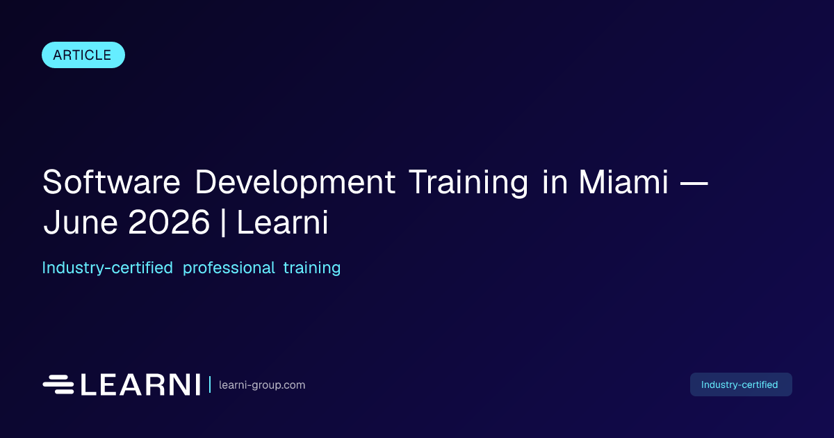Software Development Training Miami June 2026 | Learni| Learni Blog