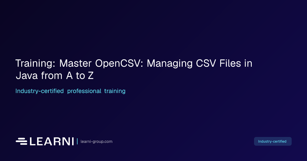 Training: Master OpenCSV: Managing CSV Files in… | Learni