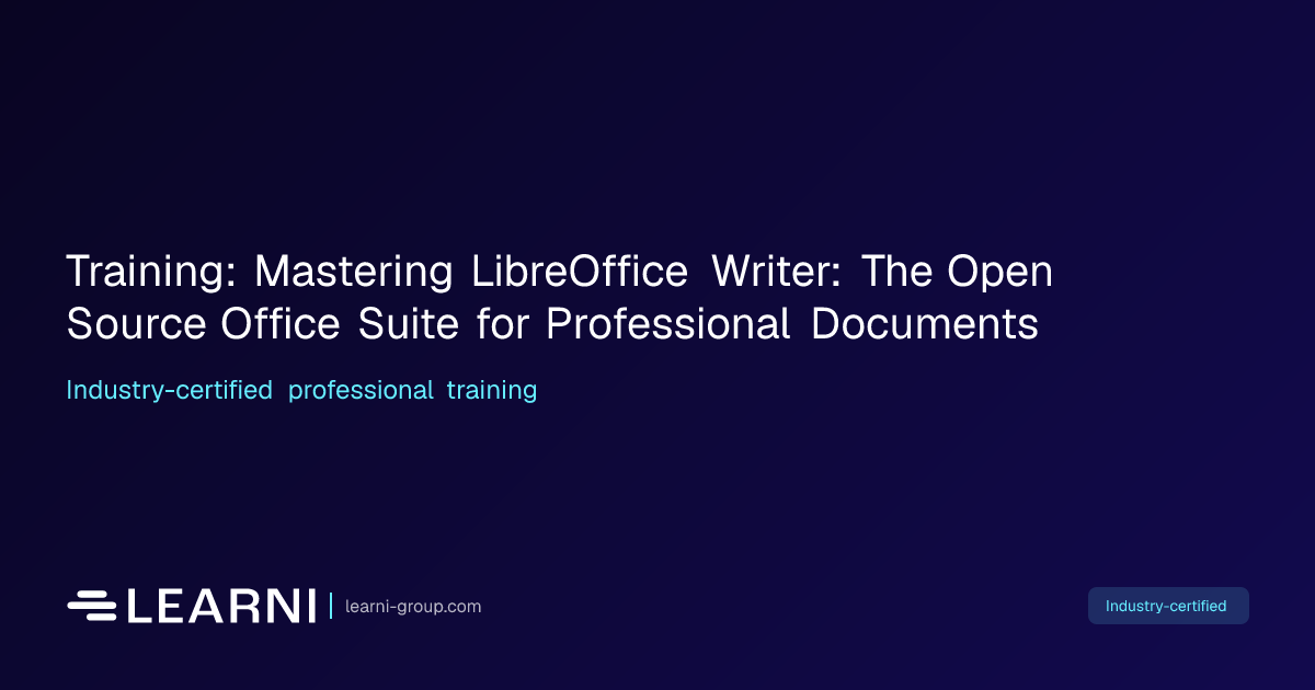 Training: Mastering LibreOffice Writer: The Open… | Learni