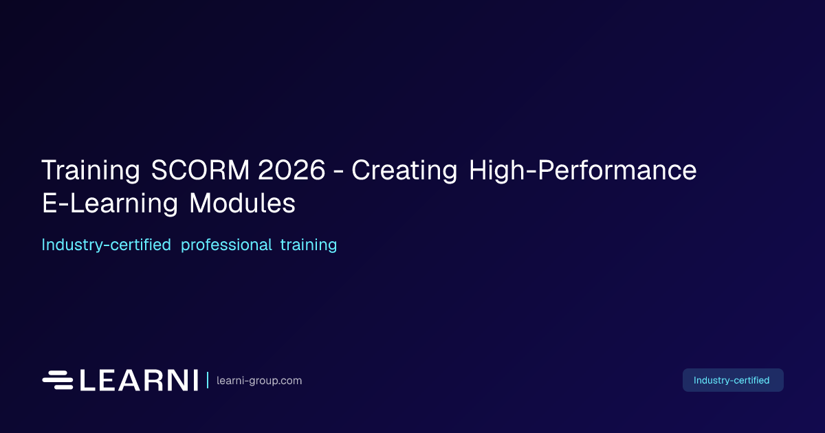 Training SCORM 2026 - Creating High-Performance… | Learni