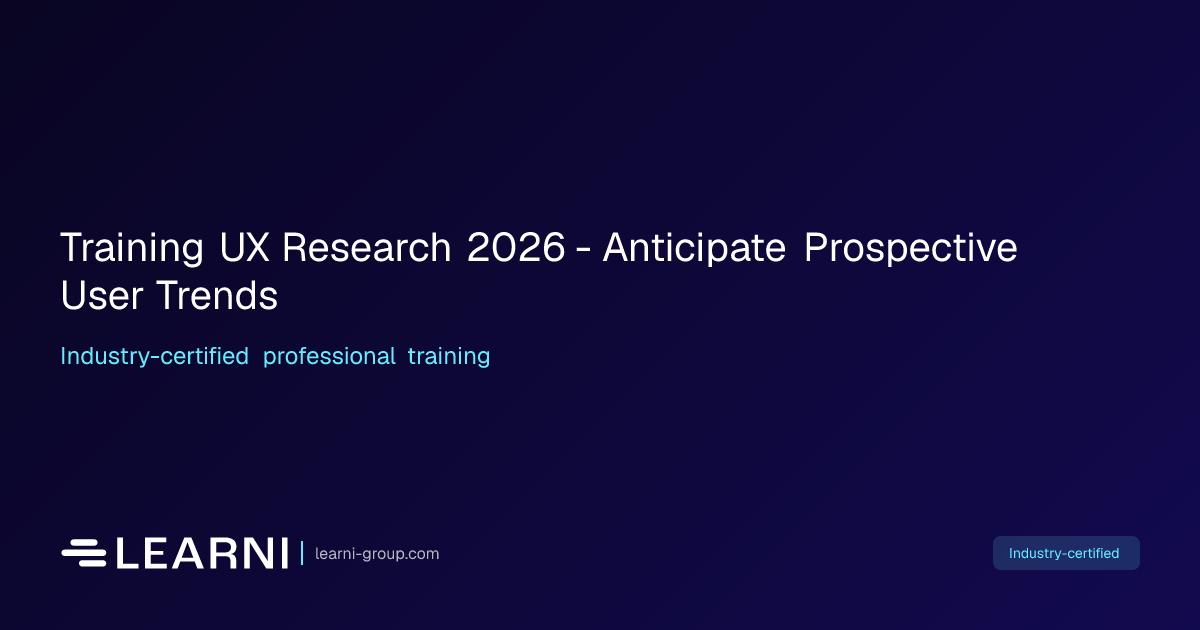 Training UX Research 2026 - Anticipate… | Learni