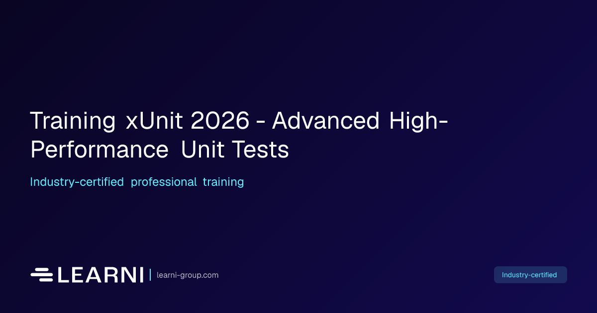 Training xUnit 2026 - Advanced High-Performance… | Learni