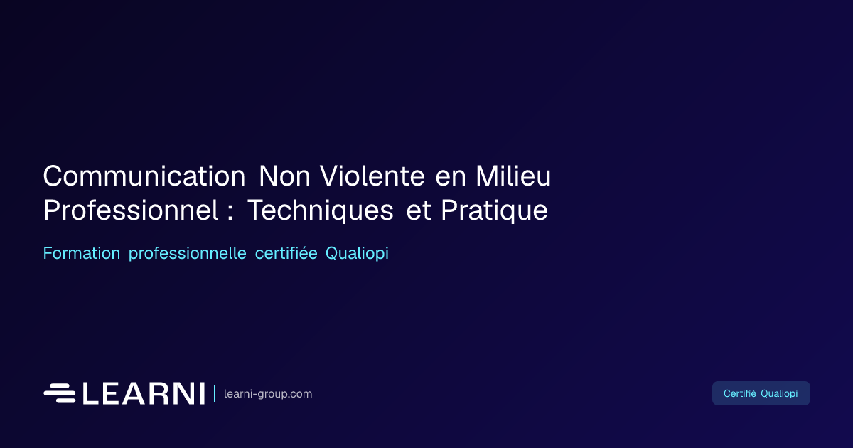 Communication Non Violente en Milieu… | Learni