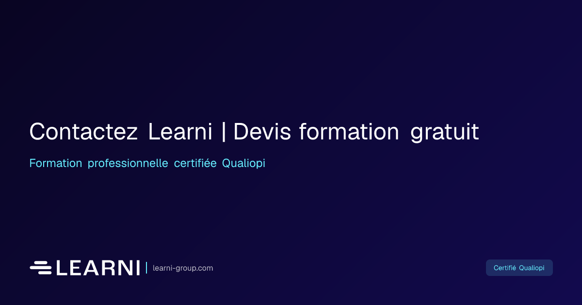 Contactez Learni | Devis formation professionnelle gratuit
