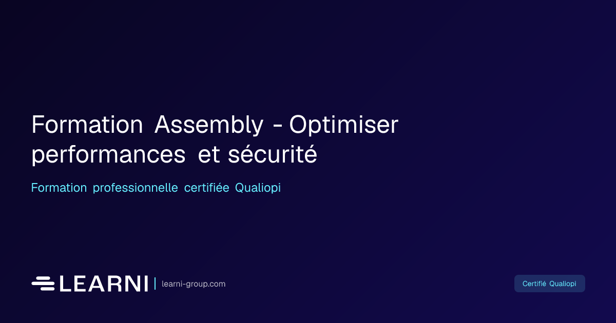 Formation Assembly - Optimiser performances et… | Learni