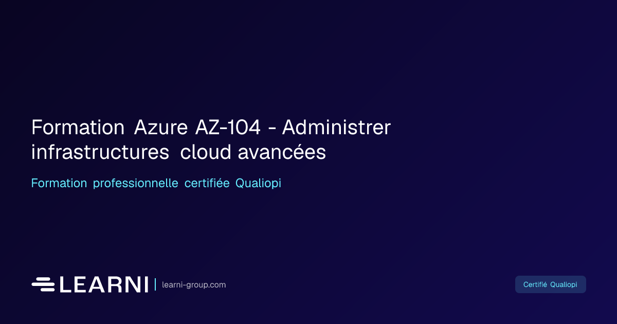 Formation Azure AZ-104 - Administrer… | Learni