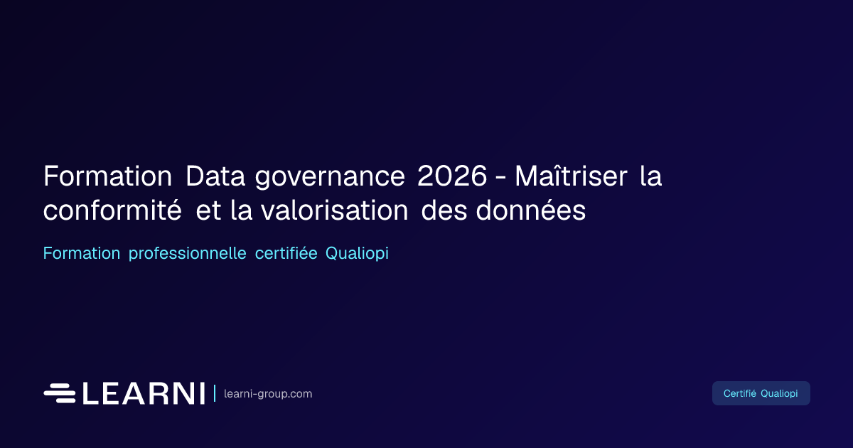 Formation Data governance 2026 - Maîtriser la… | Learni