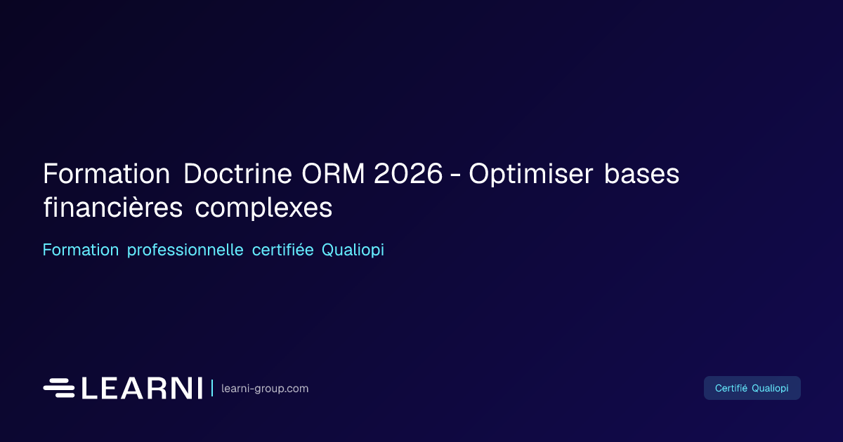 Formation Doctrine ORM 2026 - Optimiser bases… | Learni