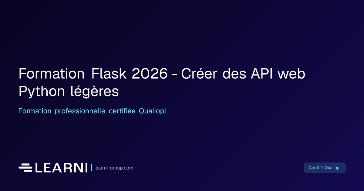 Formation Flask 2026 - Créer des API web Python… | Learni