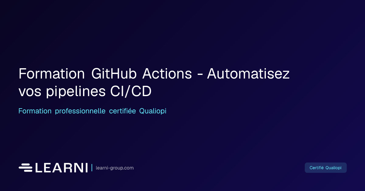 Formation GitHub Actions - Automatisez vos… | Learni