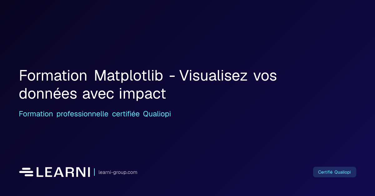 Formation Matplotlib - Visualisez vos données… | Learni