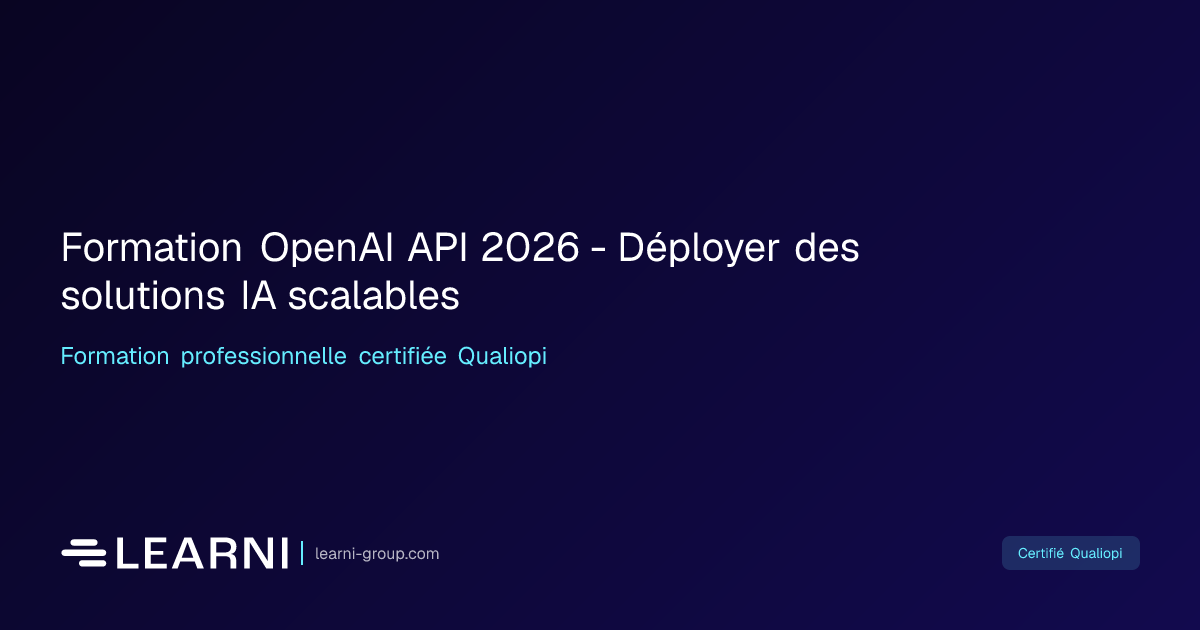 Formation OpenAI API 2026 - Déployer des… | Learni