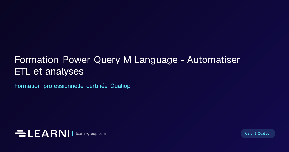 Formation Power Query M Language - Automatiser… | Learni