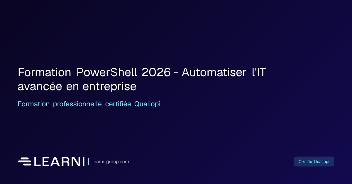 Formation PowerShell 2026 - Automatiser l'IT… | Learni