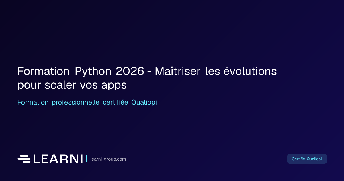 Formation Python 2026 - Maîtriser les évolutions… | Learni