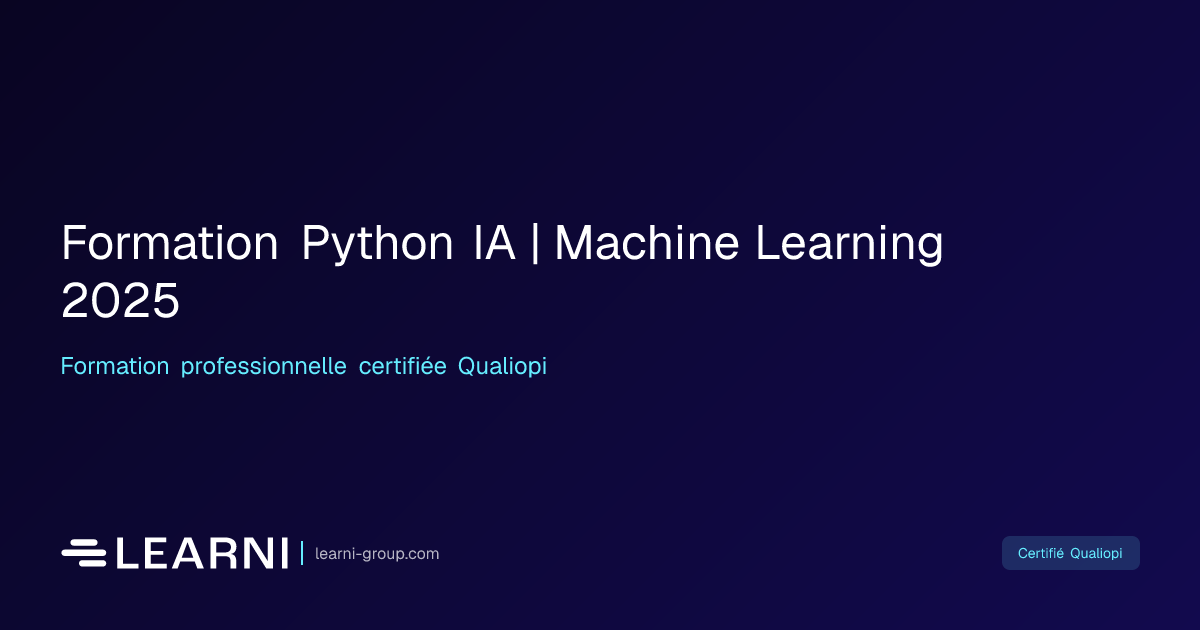 Formation Python IA | Machine Learning 2025 | Learni