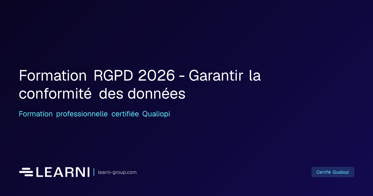 Formation RGPD 2026 - Garantir la conformité des… | Learni