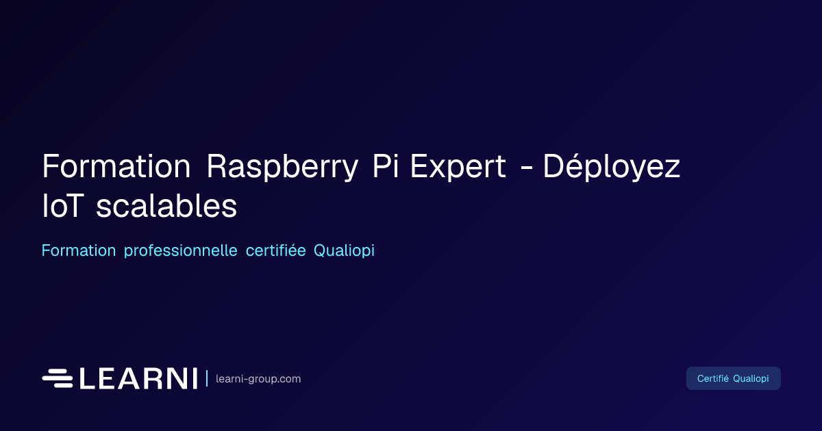 Formation Raspberry Pi Expert - Déployez IoT… | Learni