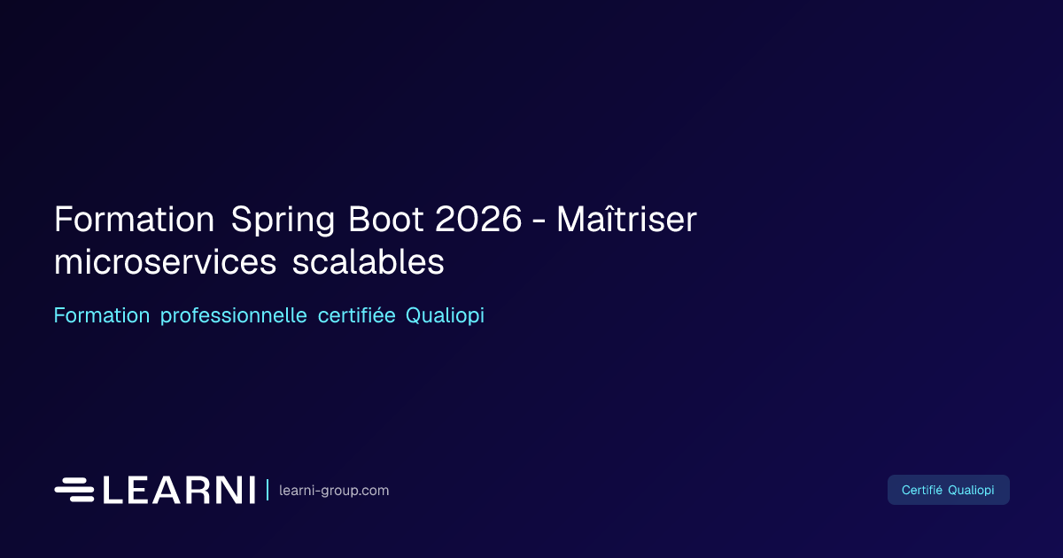 Formation Spring Boot 2026 - Maîtriser… | Learni