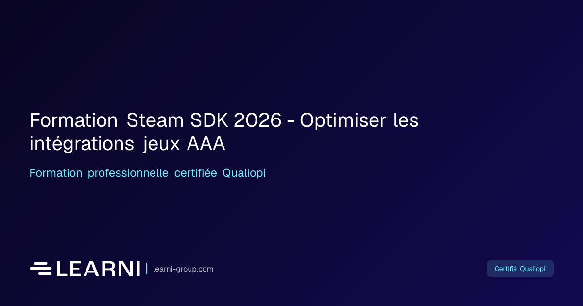 Formation Steam SDK 2026 - Optimiser les… | Learni