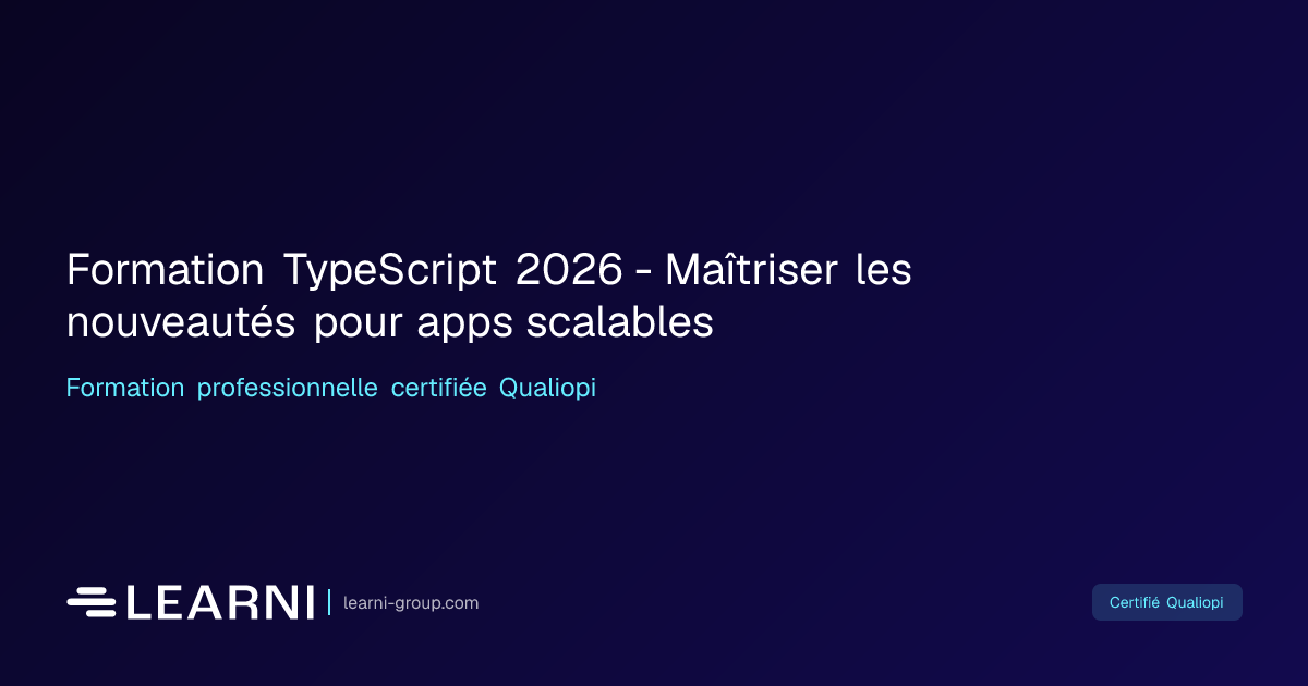 Formation TypeScript 2026 - Maîtriser les… | Learni
