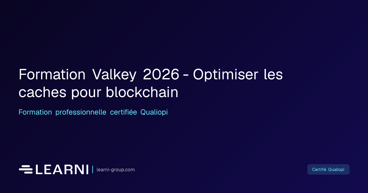 Formation Valkey 2026 - Optimiser les caches pour… | Learni