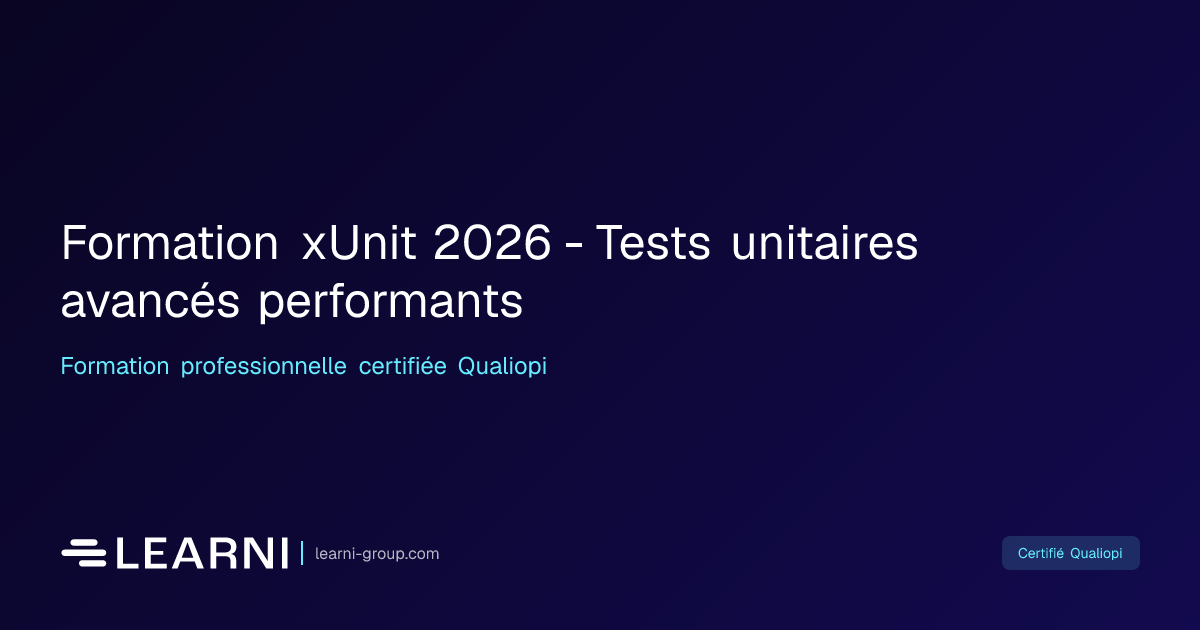 Formation xUnit 2026 - Tests unitaires avancés… | Learni