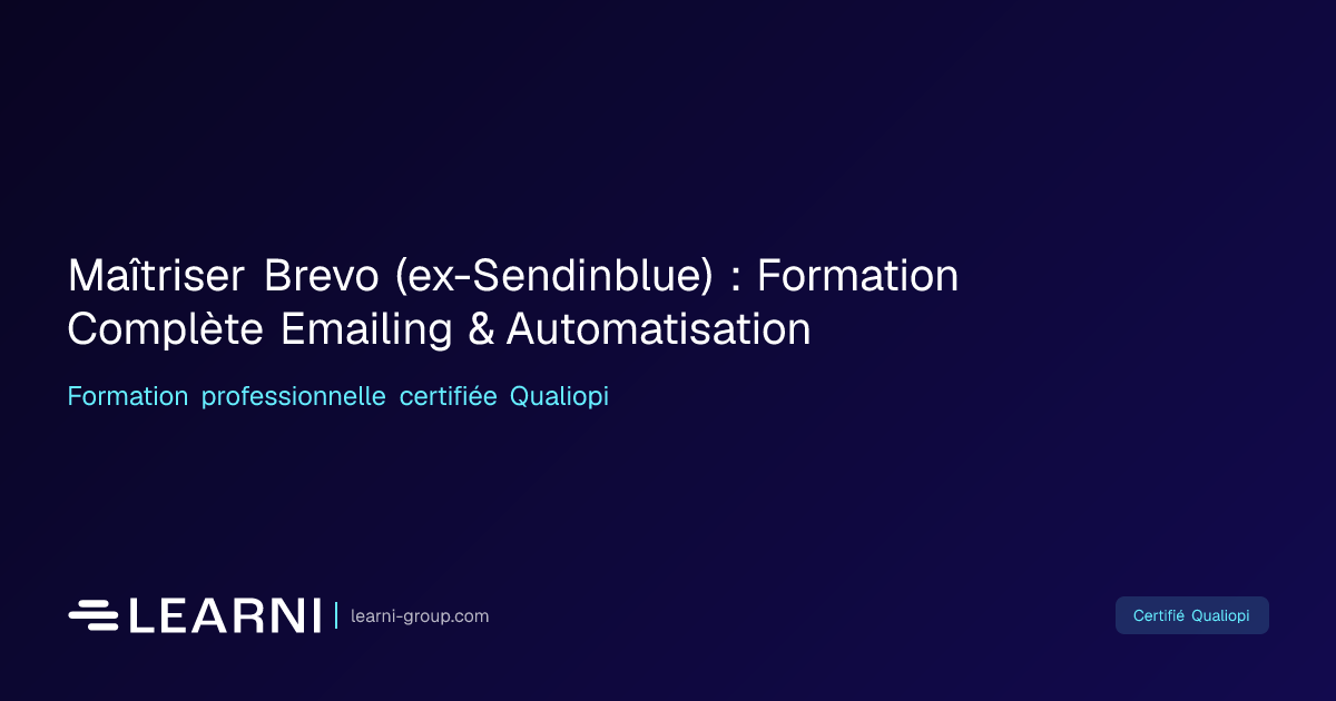 Maîtriser Brevo (ex-Sendinblue) : Formation… | Learni