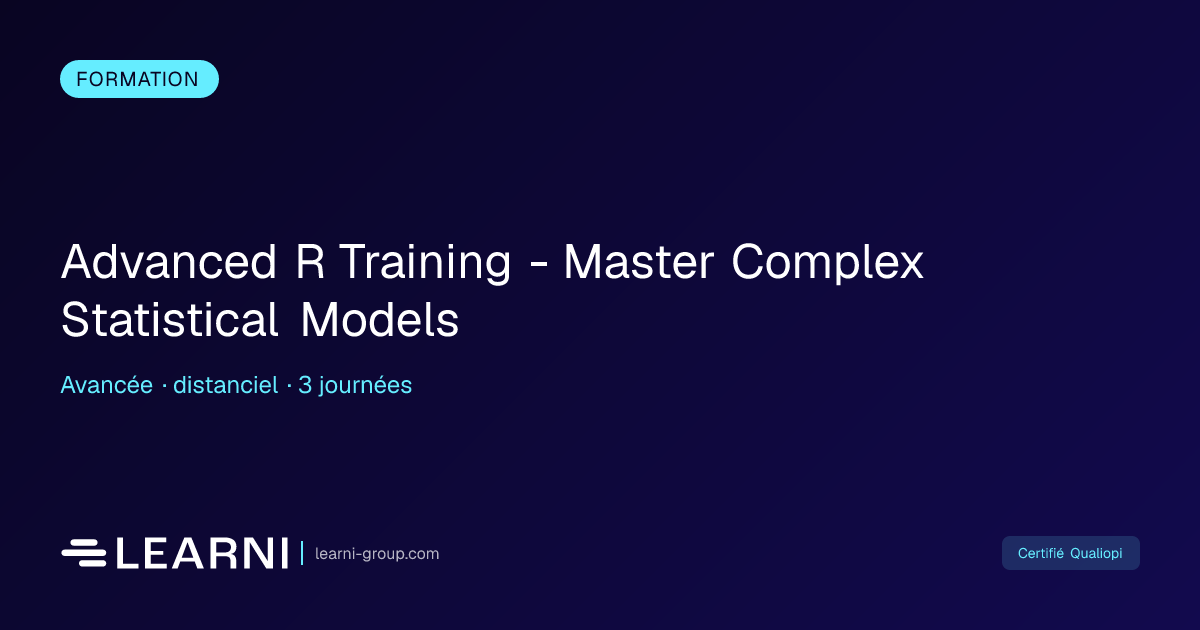 Advanced R Training - Master Complex Statistical... | Learni | Learni ...