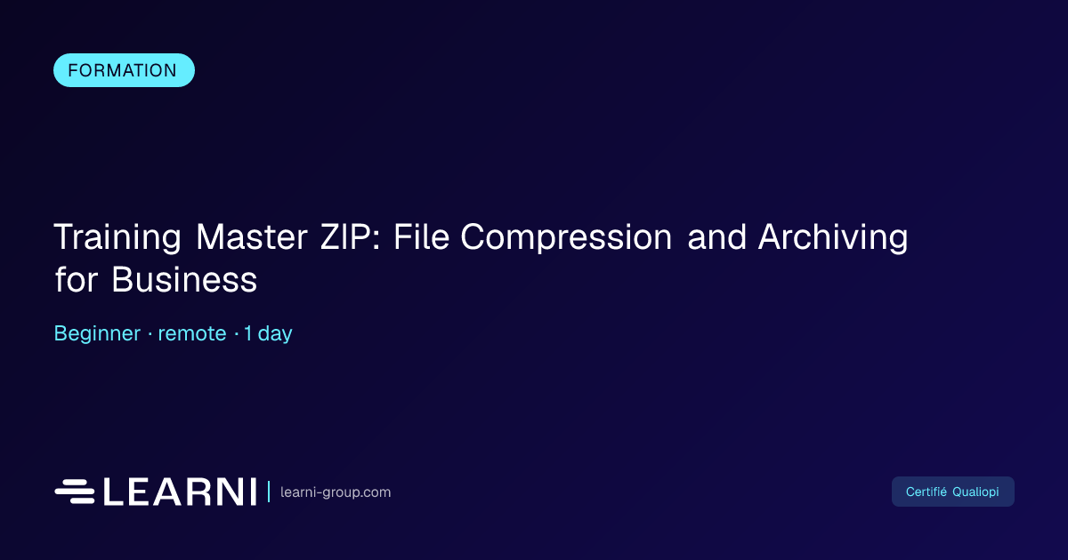 Training Master ZIP: File Compression and Archiv... | Learni | Learni