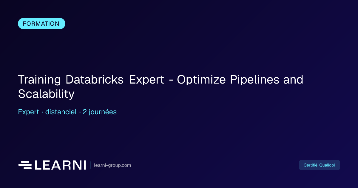 Training Databricks Expert - Optimize Pipelines ... | Learni | Learni ...