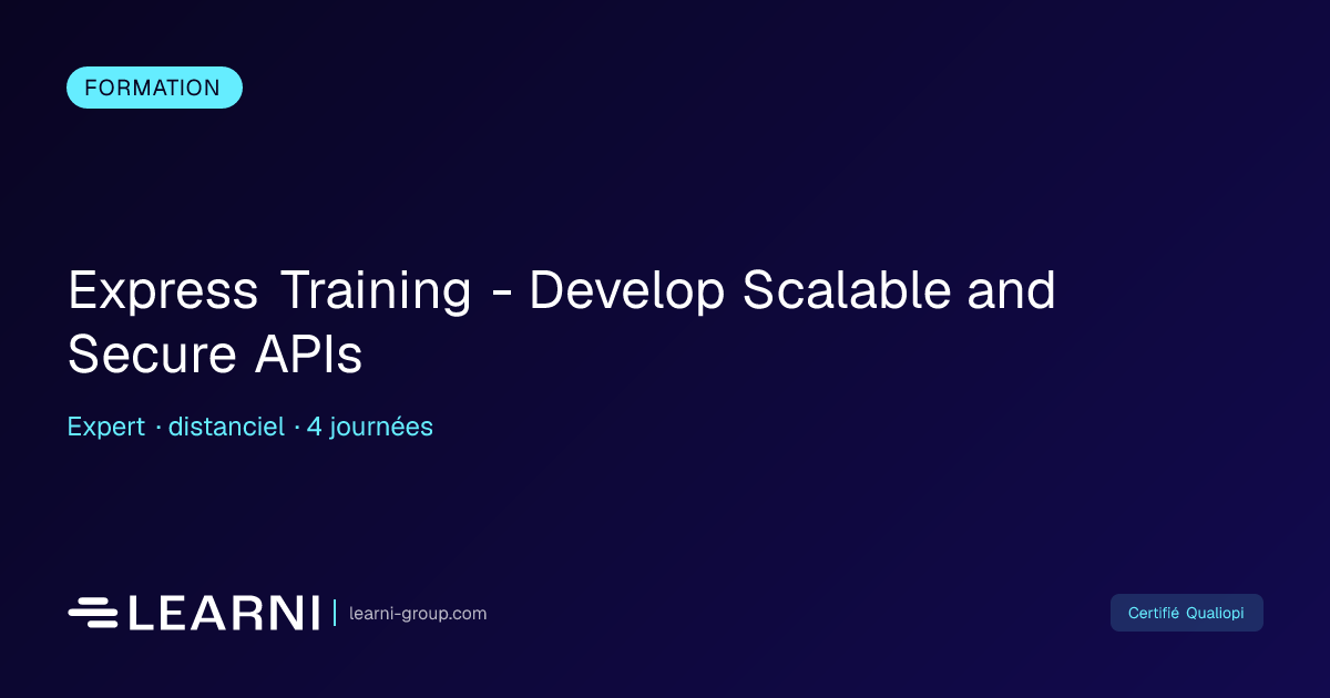 Express Training - Develop Scalable and Secure APIs | Learni | Learni ...