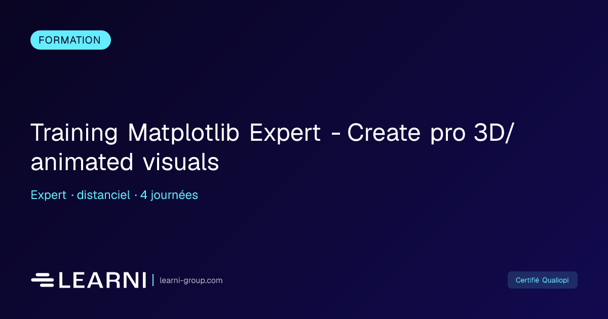 Training Matplotlib Expert - Create pro 3D/anima... | Learni | Learni ...