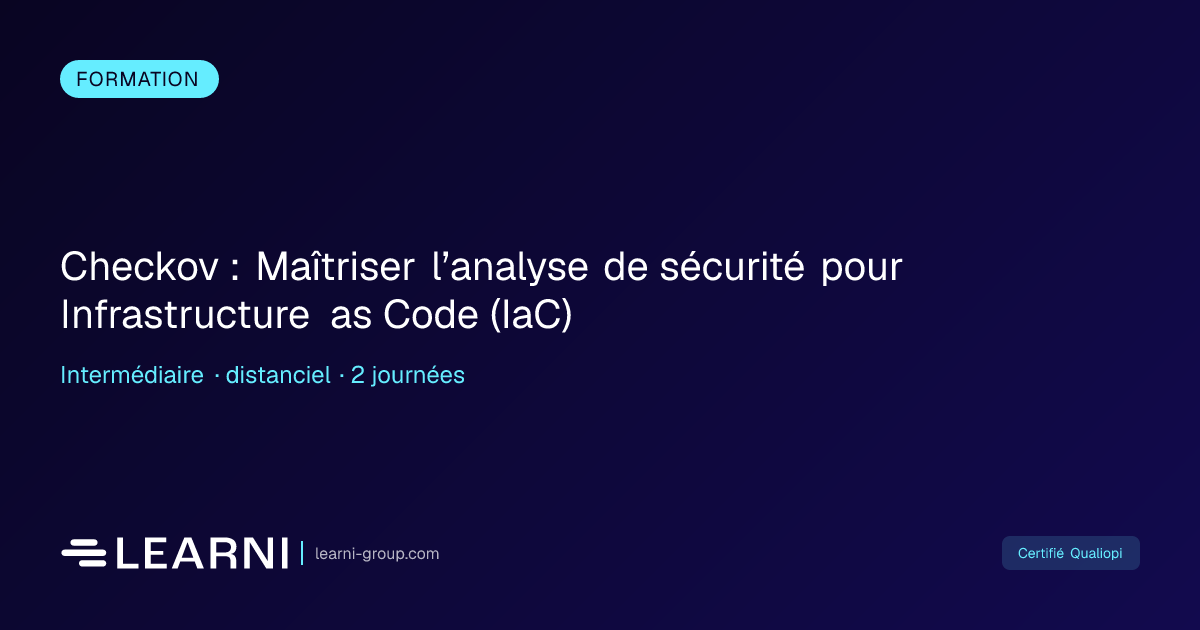 Checkov : Maîtriser l’analyse de sécurité pour I... | Learni | Learni ...