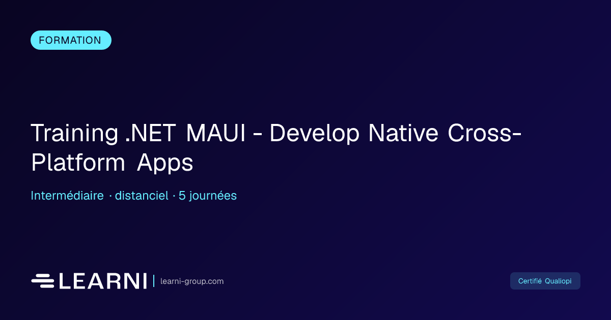 Training .NET MAUI - Develop Native… | Learni | Learni