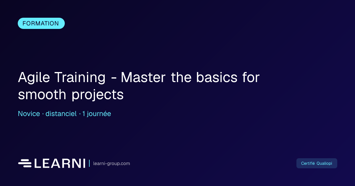 Agile Training - Master the basics for smooth pr... | Learni | Learni ...