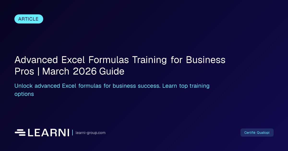 Advanced Excel Formulas Training for Business Pros | Marc... | Learni ...