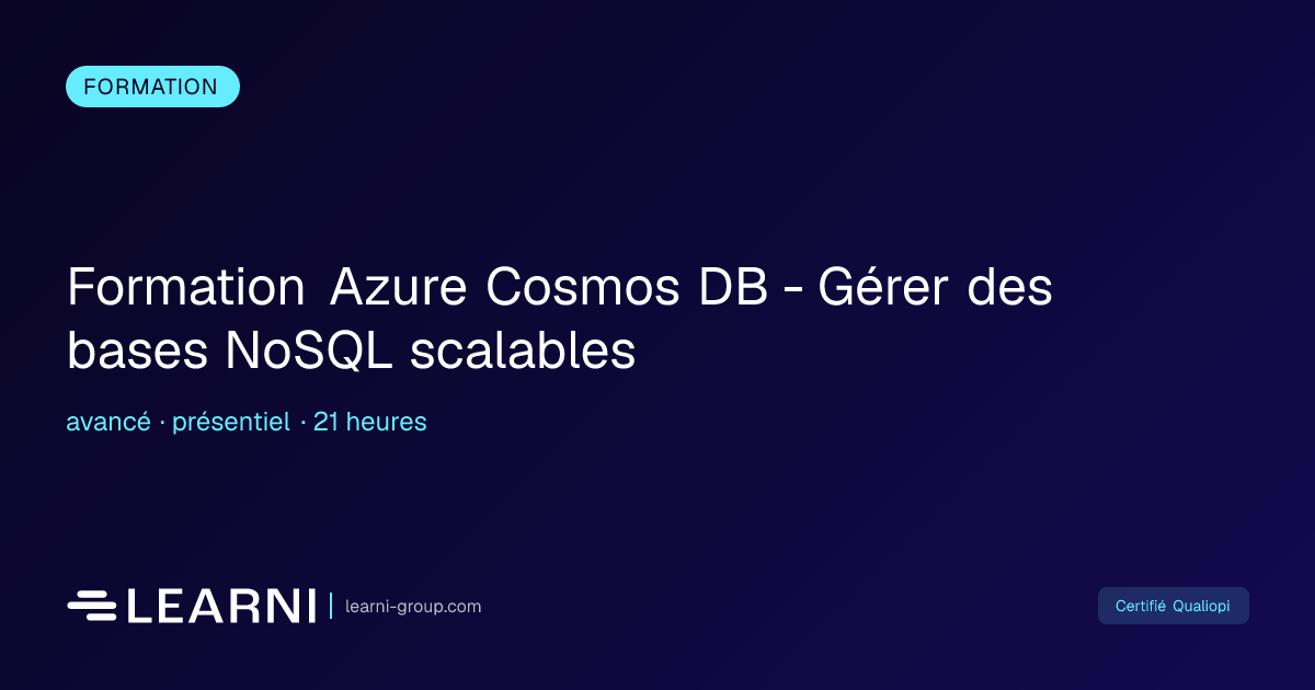 Formation Azure Cosmos DB - Gérer des bases NoSQ... | Learni | Learni ...