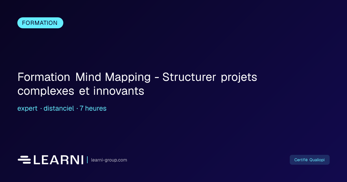 Formation Mind Mapping - Structurer projets comp... | Learni | Learni ...