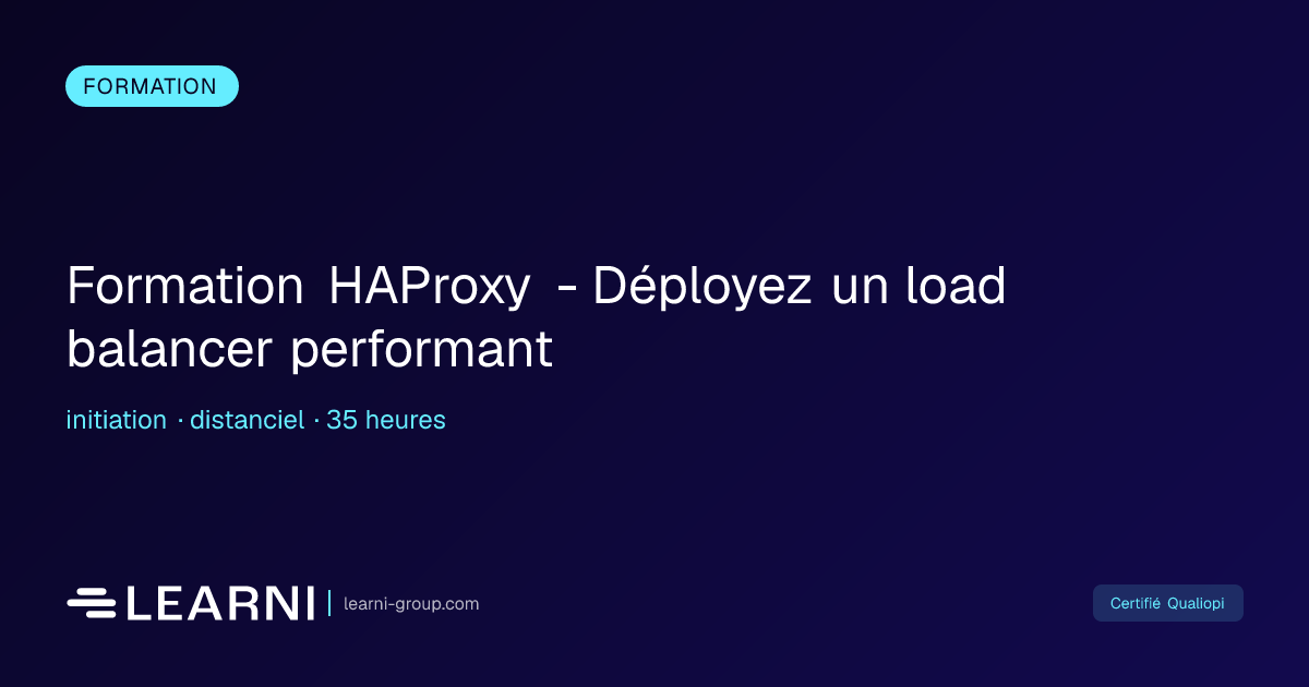 Formation HAProxy - Déployez un load balancer pe... | Learni | Learni ...