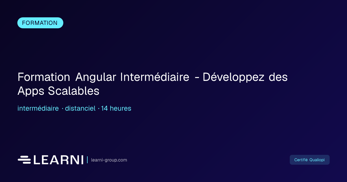 Formation Angular Intermédiaire - Développez des... | Learni | Learni ...
