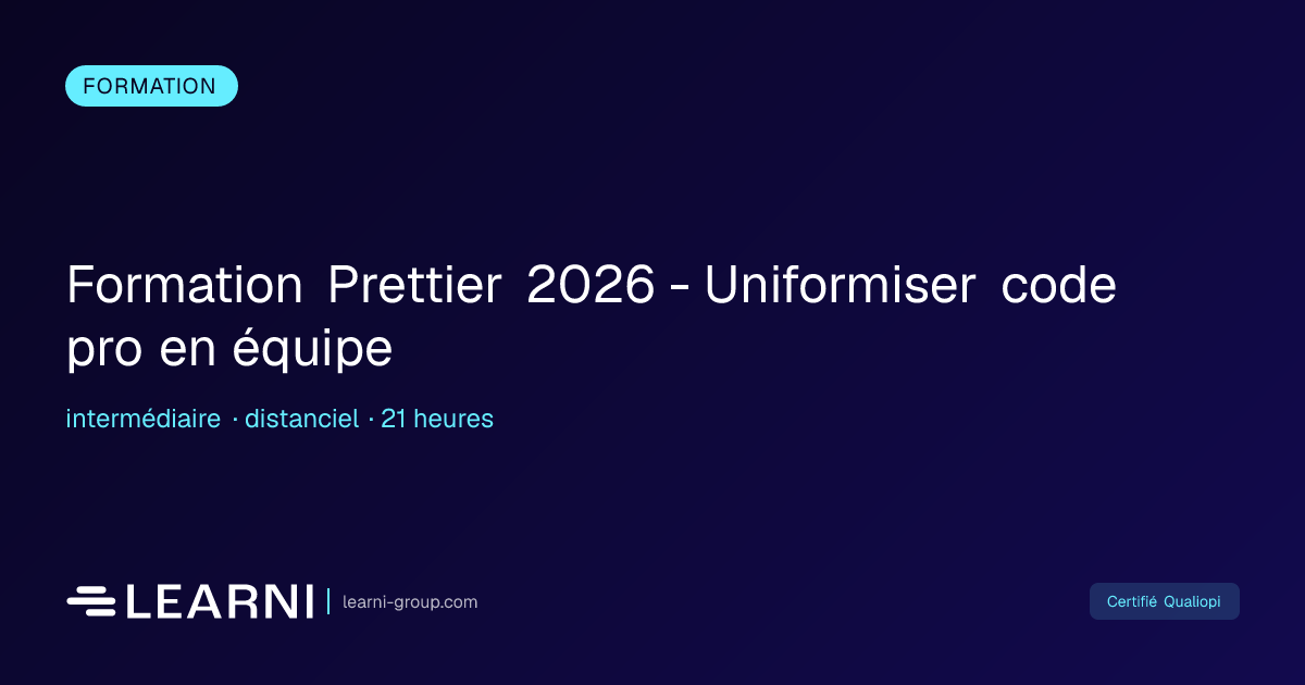 Formation Prettier 2026 - Uniformiser code pro e... | Learni | Learni ...