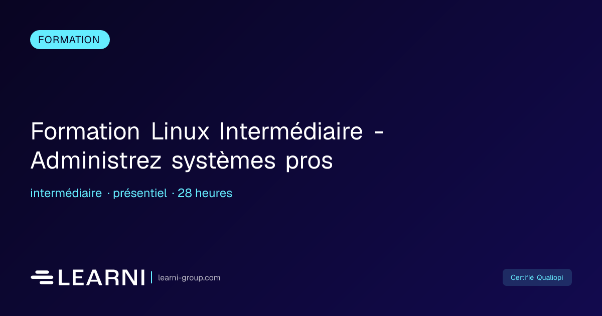Formation Linux Intermédiaire - Administrez syst... | Learni | Learni ...